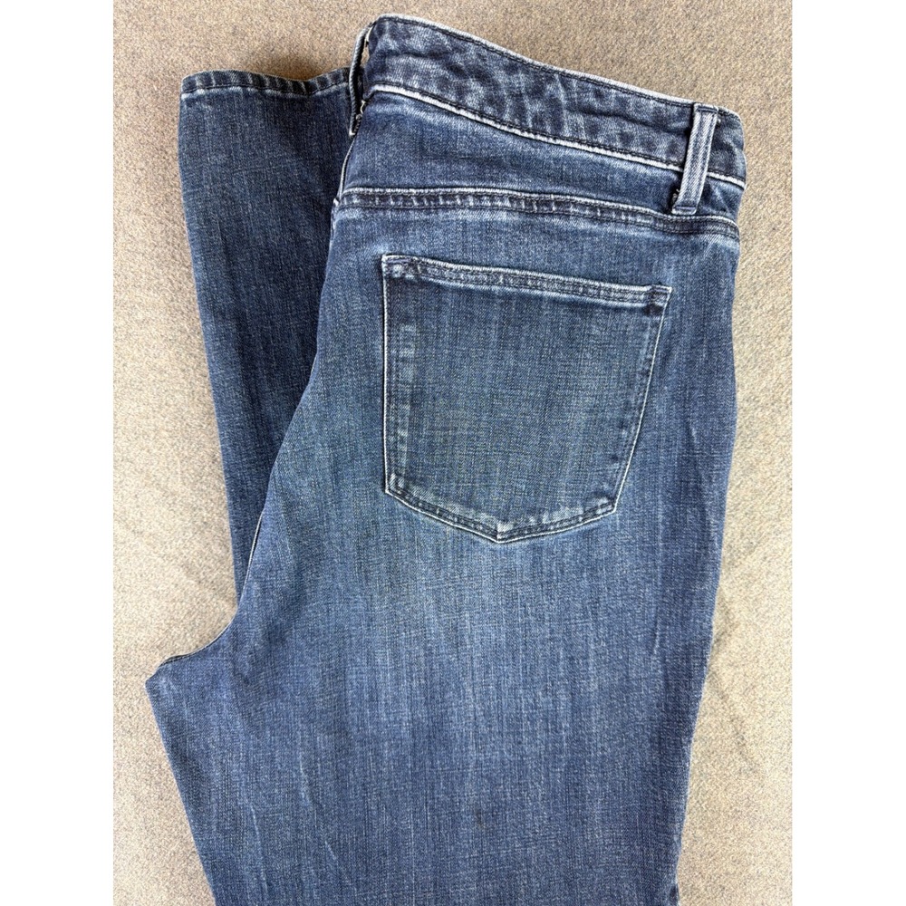Talbots Jeans Women 16 Straight Leg Blue Curvy Fit High Rise Denim Stretch